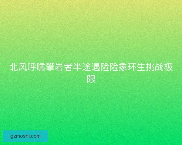 北风呼啸攀岩者半途遇险险象环生挑战极限
